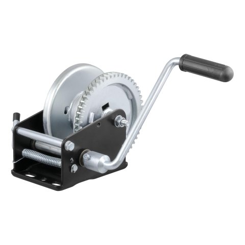 CURT Hand Winches 29427 Winch, Manual, 5.1:1 Gear Reduction Ratio, 1,700 lbs. Pull Rating, 8.00 in. Handle Length, Each