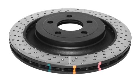 Disc Brakes Australia USA LLC Brake Rotors DBA42165XD 4000 XD Crossdrilled and Dimpled KP [ Ford Mustang 15-> R ]