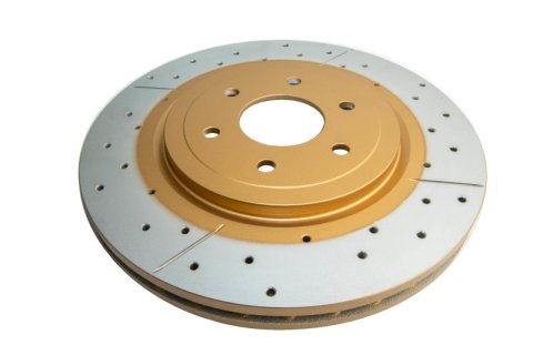 Disc Brakes Australia USA LLC Brake Rotors DBA2312X Street Gold Cross-drilled/slotted KP [ Nissan Pathfinder 05-> F ]