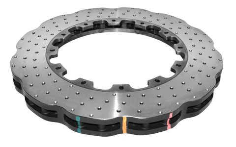 Disc Brakes Australia USA LLC Brake Rotors DBA52844.1WXD 5000 Rotor Cross Drilled/Dimpled WAVE KP 370mmx34mm [ AUDI-RS3 -> F ] NAS Nuts Included