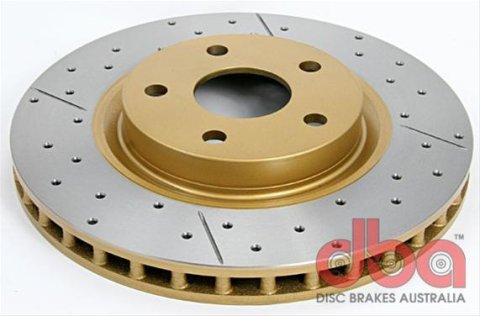 DBA Street Series X-Gold Disc Brake Rotors DBA2028X Rotor, X-Gold, Vented, Cross-Drilled and Slotted Surface, Iron, Natural, Pontiac, Front, Each