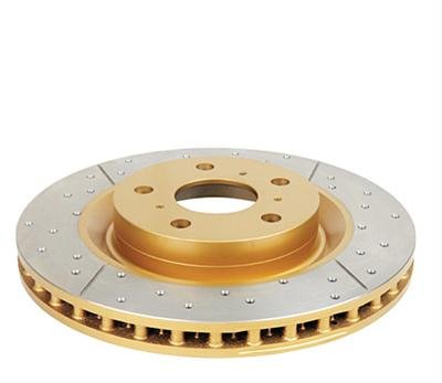 DBA Street Series X-Gold Disc Brake Rotors DBA789X Rotor, Cross-Drilled, Slotted, X-Gold, Uni-Directional, Lexus, Rear, Each