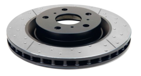 Disc Brakes Australia USA LLC Brake Rotors DBA2325X MTO Street Gold Cross-drilled/Slotted [ Nissan Fronterra R ]