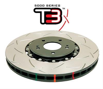 DBA Club Spec 5000 T3 Brake Rotors for 2012-2018 GRAND CHEROKEE - DBA52632BLKS Rotor, T3, Iron, Natural/Black, Slotted Surface, Jeep, Front, Each