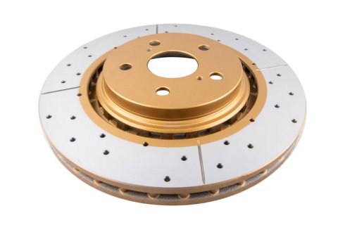 Disc Brakes Australia USA LLC Brake Rotors DBA3450X Street Gold Cross-drilled/slotted KP[ Lexus RX200T, AGL20 RX350, GGL25 RX450H, GYL25 11/15 -> F ]