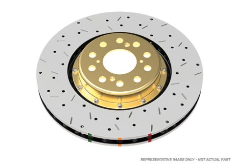 Disc Brakes Australia USA LLC - Brake Rotors for 2013-2016 CTS DBA52608BLKRXS 5000 Fully Assembled 2-piece Black Hat XS Crossdrilled/Slotted 72CV [ Camaro ZL1 Cadillac CTS-V F ]