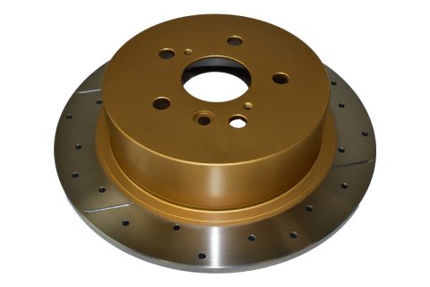 Disc Brakes Australia USA LLC Brake Rotors DBA2735X Street Gold Cross-drilled/Slotted SLD[ Lexus/Toyota Kluger 07-> R ]