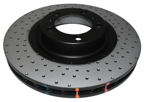 Disc Brakes Australia USA LLC Brake Rotors DBA42592XD 4000 XD Crossdrill Dimple BLACK KP [ Porsche Panamera 10-> F ]