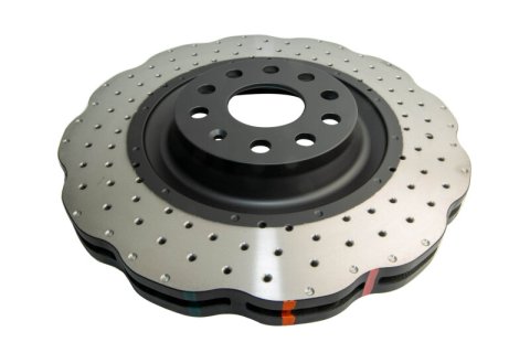 Disc Brakes Australia USA LLC Brake Rotors DBA42808WXD 4000 Crossdrill Dimple WAVE KP [ VW Golf Mk: 5&6 F ]