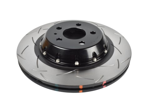Disc Brakes Australia USA LLC Brake Rotors DBA53942BLKS 5000 Fully Assembled 2-piece Black T3 Slotted KP [ TESLA MODEL 3 PROFORMANCE 5/19-> F ]