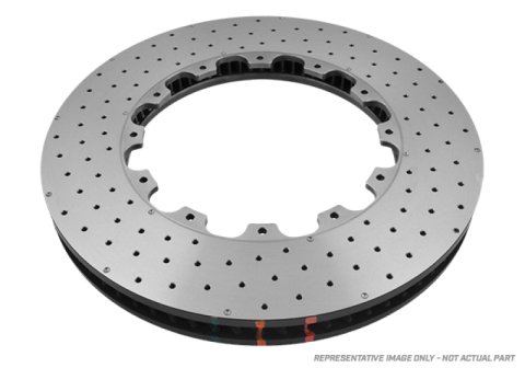 Disc Brakes Australia USA LLC Brake Rotors DBA52808.1WXD 5000 Rotor Cross Drilled/Dimpled 345mm x 30mm WAVE KP [ VW Golf Mk: 5&6 F ] NAS Nuts Included