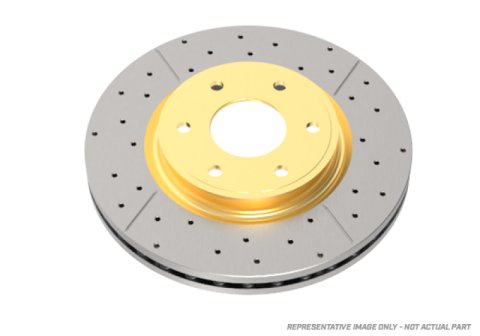 Disc Brakes Australia USA LLC Brake Rotors DBA2728X Street Gold Cross-drilled/slotted KP [ Lexus LS460 07-> F ]