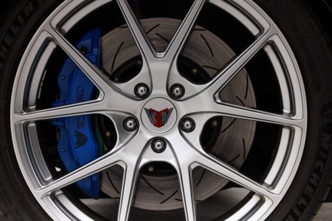 Disc Brakes Australia USA LLC Brake Rotors DBA52808WV2BLKXD 5000 Fully Assembled 2-piece Black Anodised Hat Cross Drilled/Dimpled WAVE KP [ VW Golf Mk: 5&6 F ]