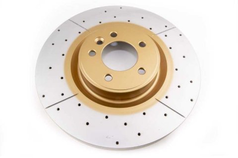 Disc Brakes Australia USA LLC Brake Rotors DBA3090X Street Gold Cross-drilled/slotted PP [ Land Rover/Range Rover LG Series L405 13-> & Range Rover Sport LW Series L494 13-> F ]