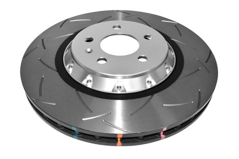 Disc Brakes Australia USA LLC Brake Rotors DBA52832SLVS 5000 Fully Assembled 2-piece Clear Anodised Hat T3 Slotted KP [ Audi S4 S5 quattro 08-> Q5 quattro 09-> F ]