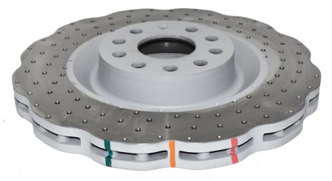 Disc Brakes Australia USA LLC Brake Rotors DBA42808WSLVXD 4000 Crossdrill Dimple SILVER Paint WAVE KP [ VW Golf Mk: 5&6 F ]