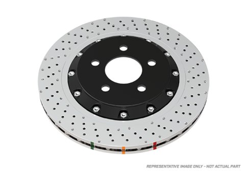 Disc Brakes Australia USA LLC Brake Rotors DBA52166BLKXS 5000 Fully Assembled 2-piece BLACK XS Crossdrilled/slotted KP [ FORD Mustang 15-> F ] Flat rings 52632.1XS