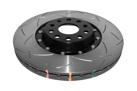 Disc Brakes Australia USA LLC Brake Rotors DBA52808V2BLKS 5000 Fully Assembled 2-piece Black Hat T3 Slot KP [ VW Golf R32 04-> F ]