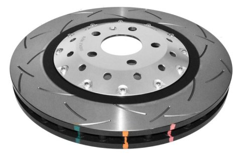 Disc Brakes Australia USA LLC - Brake Rotors for 2008-2018 R8, 2013-2015 RS5 DBA52834SLVS 5000 Fully Assembled 2-piece Clear Anodised Hat T3 Slotted KP [ Audi R8-RS5 F ]