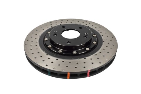 Disc Brakes Australia USA LLC Brake Rotors DBA53146BLKXD 5000 Fully Assembled 2-piece Black Hat XD Crossdrill Dimple KP [ Hyundai i30 N-Per Pde Hatch/Fastback 2.0L T 02/18-> F ]