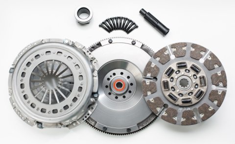 South Bend Clutch Dyna Max Organic Kits 1950-60OK-HD Kit, Organic, Flywheel, Steel, Throw-out Bearing, Alignment Tool, Pilot Bushing Kevlar®, Hardware, 6.0L, Ford, Kit