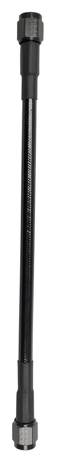 Fragola Performance Systems 6000 Series PTFE-Lined Braided Stainless Pre-Made Hoses 412-1-1-16-BL Hose, PTFE Lined, Steel, Black Covered, 16 in. Length, -4 AN Straight Fittings, Female Threads, Each
