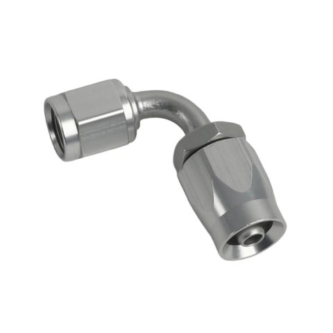 Fragola Performance Systems Series 3000 Race Hose Ends 109004-CL Fitting, End, Reusable, 90 Degree, -4 AN to Female -4 AN, Aluminum, Clear Anodized, Each