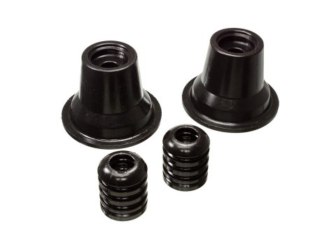Energy Suspension Shock Bump Stops 8.9105G Stops, REAR COIL SPRING BUMP STOP ISOLATOR SET; Toyota 4Runner, FJ Cruiser & Lexus GX470/460 (Black)