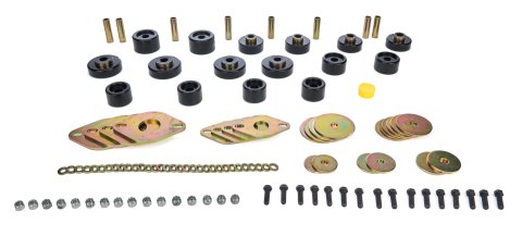 Energy Suspension Body Mount Bushings for 2011-2018 1500, 2009-2010 RAM 1500 - 5.4117G Bushing, Polyurethane, Black, Dodge, Ram, Kit