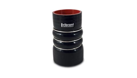 Vibrant Performance Multi-Ply Aramid Reinforced Silicone Connectors 11834 Tubing Coupler, Aramid, Multi-ply, Hump Style, Silicone, Black, 5 in. Diameter Ends, 7 in. Length, Each