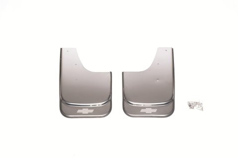 Putco Mud Skins 79611GM Skins, Front and Rear, Stainless Steel, Polished, Universal, GM Licensed Etched, Pair