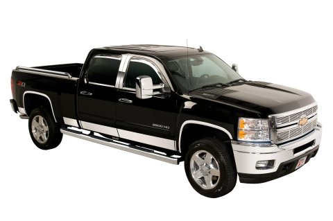 Putco Rocker Panels 3751240 Panels, PRO Stainless Steel 19-21 Silv LD /Sierra LD - Regular Cab - 8ft Long Box