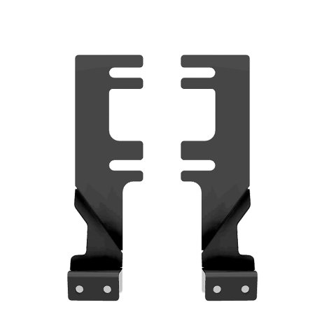 Putco Luminix Hood-Mount Brackets for 2015-2023 CANYON, COLORADO - 2204 Mount Bracket, Hood Mount, Stainless Steel, Black Texture Powdercoated, For Mini Block Lamp, Chevy, GMC, Pair