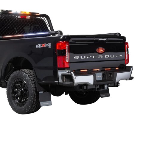 Putco - Mud Flaps for 2023-2025 F-250 SUPER DUTY, F-350 DUTY 78552FD Skins Solid Ford Licensed, Ford Super Duty (Rear Diesel engine) Set of 2 (Does not fit rear Dually models).