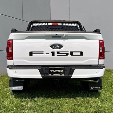 Putco - Mud Flaps for 2015-2025 F-150 78211FD Skins Hex Ford Licensed, Ford (Fits Rear) Set of 2