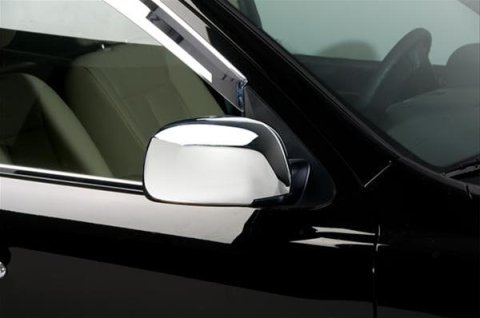 Putco Chrome Mirror Trim Covers for 2007-2012 VERACRUZ - 401782 Covers, ABS Plastic, Chrome, Installed With 3M Tape, Hyundai, Pair