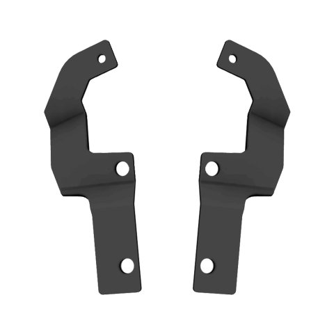 Putco Luminix Hood-Mount Brackets for 2007-2021 FRONTIER - 2208 Mount Bracket, Hood Mount, Stainless Steel, Black Texture Powdercoated, For Mini Block Lamp, Nissan, Pair