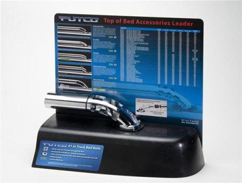 Putco ZZZ Displays 698POP Locker Side Rail Point of Purchase Display; Universal, Cross Rail Locker Side Rail - Point of Purchase Display