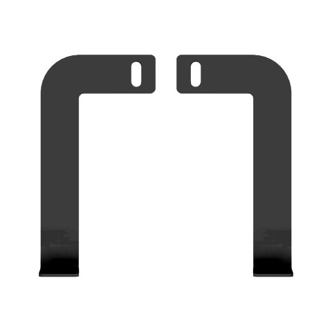 Putco Luminix Grille Mount Brackets for 2011-2024 1500, 2019-2020 1500 CLASSIC, 2009-2010 RAM - 2203 Bracket, Mount, Stainless Steel, Black Texture Powdercoated, For Luminix/Luminix Edge 20 in. Light Bar, Dodge, Ram, Pair