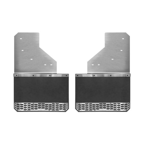 Putco Mud Skins for 2011-2024 1500, 2019-2021 1500 CLASSIC, 2009 RAM - 78408 Flaps, Skins, Solid, Stainless Steel, Brushed, Front, Ram, Pair