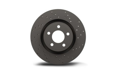 Hawk Performance Talon Brake Rotors HTC5257 Rotor, Talon, Vented, Cross-Drilled and Slotted Surface, Iron, Gray Geomet Coated, Lexus, Toyota, Front, Pair