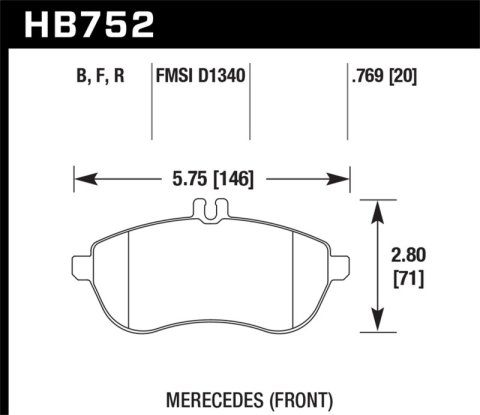 Hawk Performance HPS Brake Pads HB752F.769