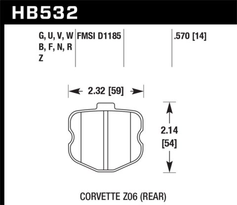 Hawk Performance DTC 30 Brake Pads HB532W.570 Disc Pad Disc Pad