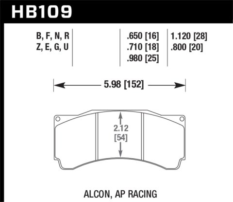Hawk Performance HPS Brake Pads HB109N.710