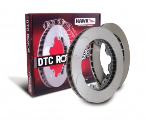 Hawk Performance DTC Rotors HR8031R Brake Rotor, DTC, Carbon Iron, Geomet Coated, Slotted Surface, Passenger Side, Each