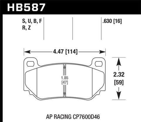 Hawk Performance Brake Pads HB587B.630