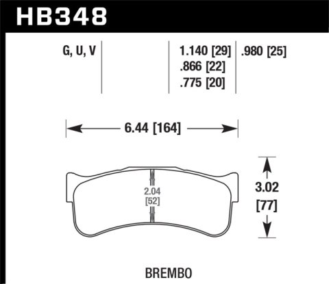 Hawk Performance Brake Pads HB348Q.980 DTC-80