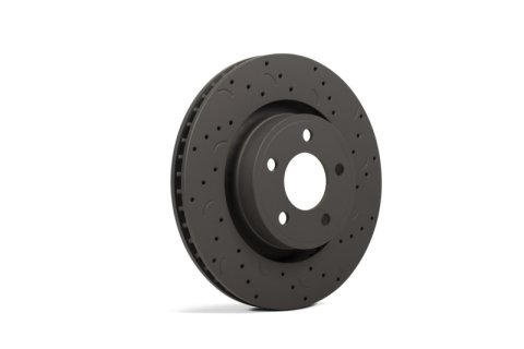 Hawk Performance Talon Brake Rotors HTC5010 Rotor, Talon, Vented, Cross-Drilled and Slotted Surface, Iron, Gray Geomet Coated, Lexus, Rear, Pair