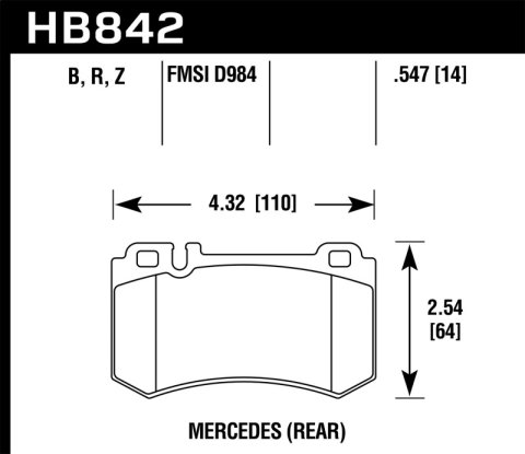 Hawk Performance HPS 5.0 Brake Pads HB842B.547 pads Street