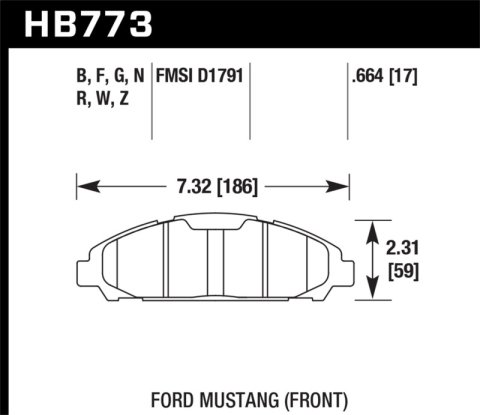 Hawk Performance Ceramic Brake Pads HB773Z.664